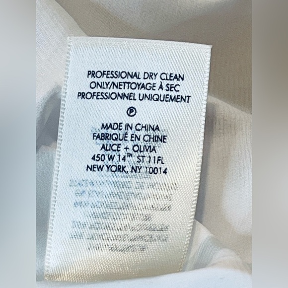 Alice + Olivia SUTTON CRYSTAL STRAP MINI DRESS, Solid White, Size 0 - Picture 16 of 16